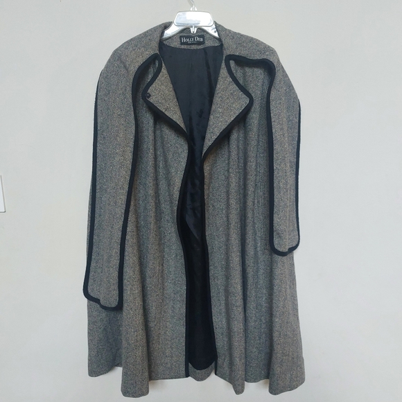 HOLLY DEB Vintage Cape Coat 40s Style Wool Blend. - Picture 3 of 16